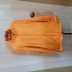Tangerine zip-up workout jacket